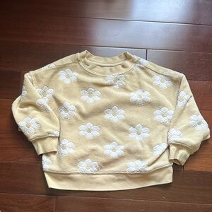 Rylee + Cru Soft Yellow Daisy Terry Sweatshirt